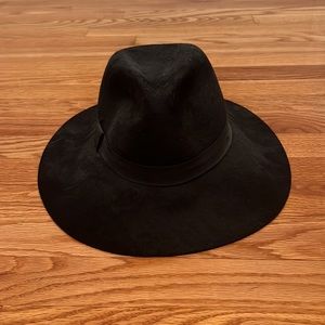 Felt Wide Brim Hat - Black
